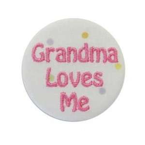  Grandma Loves Me Pink on Dots Baby