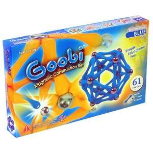  Goobi 61 Piece Beginner Magnet Construction Set, Blue 