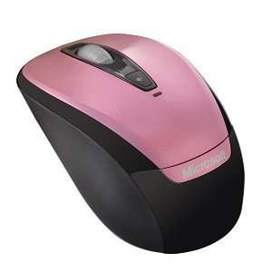   3000 4 Button Wireless Optical Scroll Mouse (Pink/Black) Electronics