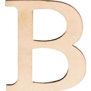  Adhesive Wood Letter B 1 1/2 Inch