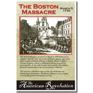  American Revolution The Boston Massacre, Classroom Poster 