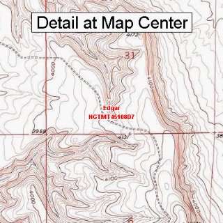   Quadrangle Map   Edgar, Montana (Folded/Waterproof)