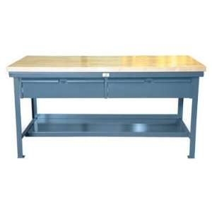    BenchMax Two Drawer Shop Table With Maple Top