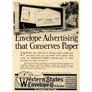   Ad Envelope Advertising Paper Western Printing Art   Original Print Ad