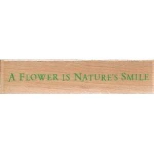  Natures Smile Wood Mounted Rubber Stamp (C3141) Arts 