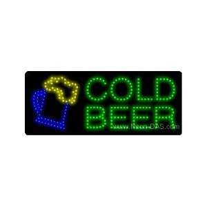  Cold Beer Outdoor LED Sign 13 x 32