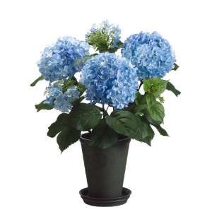 Pack of 4 Artificial Potted Light Blue Annabelle Hydrangea Plants 22 
