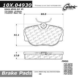 Centric Parts 106.04930 106 Series Posi Quiet Semi Metallic Brake Pad