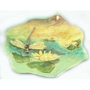 Dragonfly Dance Footed Bowl   Clayworks Studio Originals by Heather 