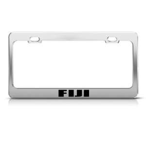 Fiji Chrome Country license plate frame Stainless Metal 