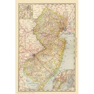STATE OF NEW JERSEY (NJ) MAP BY RAND MCNALLY 1879 
