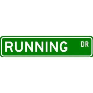  RUNNING Street Sign ~ Personalized Family Lastname Sign 