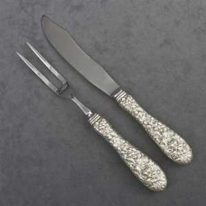   by Stieff, Sterling Carving Fork & Knife, Bird Size