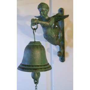   Iron Hanging Mermaid / Angel Bell ~ Nautical Bells