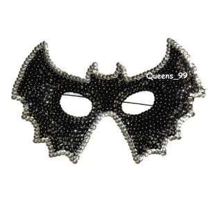  Halloween Mask Sequin Black Masquerade Ball Bat Mask by H 