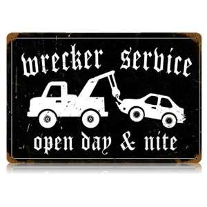  Wrecker Service Vintaged Metal Sign