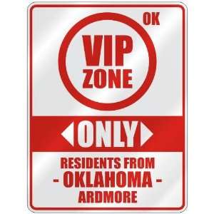   ZONE  ONLY RESIDENTS FROM ARDMORE  PARKING SIGN USA CITY OKLAHOMA