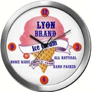  LYON 14 Inch Ice Cream Metal Clock Quartz Movement 