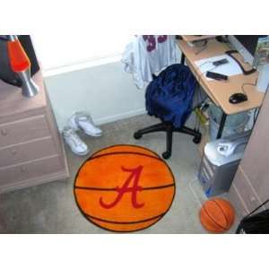 Alabama Crimson Tide Text Basketball Shaped Area Rug Welcome/Bath Mat