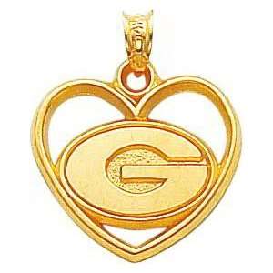   14K Gold University of Georgia Heart Charm New Arts, Crafts & Sewing