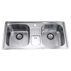 Dawn Top Mount stainless steel sink 304 Type Stainless Steel Satin 
