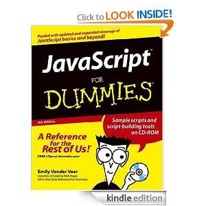 JavaScript For Dummies Emily A. Vander Veer  Kindle Store