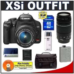  Canon Digital Rebel XSI 12MP Digital SLR Camera (Black) + Canon 