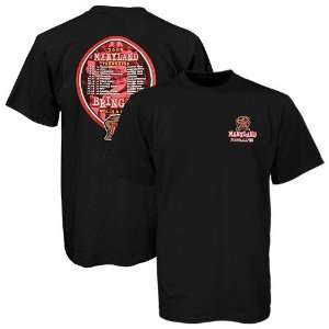  Maryland Terrapins Black 2008 Football Schedule Graphic T 