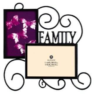 Burnes of Boston PS117464 Family Wire 2 Opening Picture Frame, Black