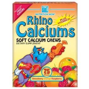 Nutrition Nows Rhino Calcium Soft Chews Fruit 75Chew [Health and 
