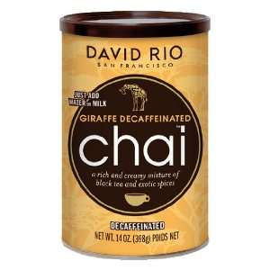 David Rio Giraffe Decaf 14 oz. Chai Mix Grocery & Gourmet Food