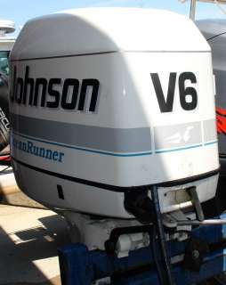1998 JOHNSON 2 STROKE 200 HP OUTBOARD MOTOR 25 SHAFT BOAT ENGINE RUNS 