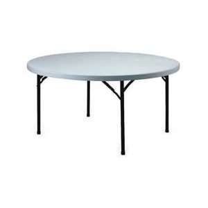 Industrial Grade 4NHN3 Folding Table, Round Poly, 60 In  