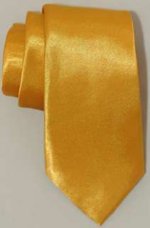 Yellow Gold Solid Color Covona Boys Neck Tie Kid Size  