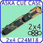 Brand new Pool Cue Case 2 Butts 4 Shafts Aska C24M18 Combo Color