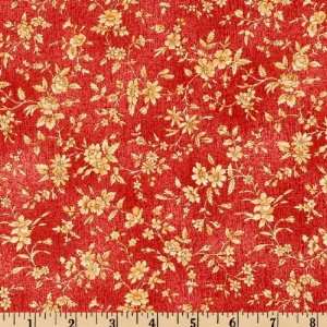  44 Wide Floral Trellis Madder Rose Fabric By The Yard 