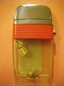 1960s Scripto VU Lighter   Pair of Dice with Red Band  