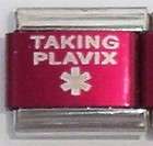   Plavix Medical Alert for Italian Charm Bracelets Free Medical ID Card