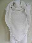 White Arab Shemagh Head Scarf Neck Wrap Authentic Cottton Palestine 