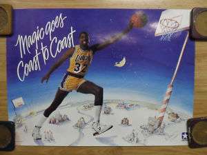 Magic Johnson Lakers Basketball NBA Converse Poster  