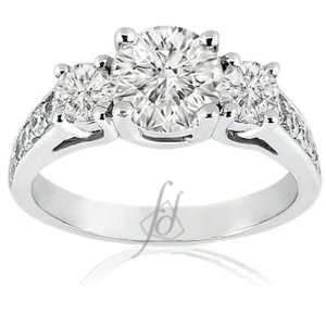 45 Ct Round Cut Solitaire Diamond Engagement Ring CUTVERY GOOD 14K 