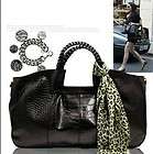 2012New Women Crocodile Print Leather Tote Shoulder Bag Handbag With 