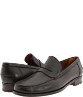 Testoni   Leather Loafer with Notched Strap