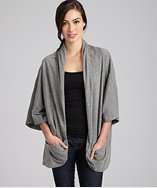 style #306455701 heather grey tri blend cotton Zanni wrap cardigan