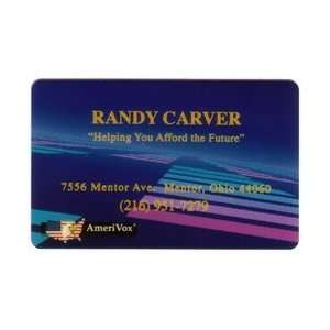  Collectible Phone Card Randy Carver Helping You Afford The Future 