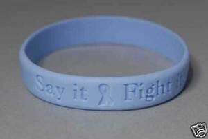   Blue Prostate Cancer Awareness Wristband   Adult Sized (7 3/4)  