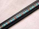 Teal Beaded Dressage English Bridle Browband Cob to OS