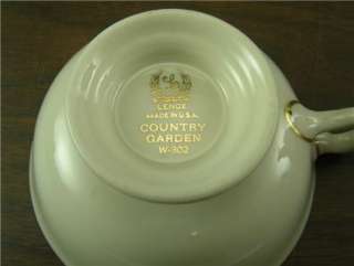 Lenox China USA Country Garden Cup and Saucer W 302  