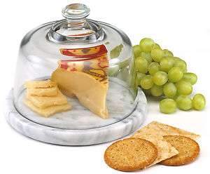 NORPRO Glass Cheese Dome with White Marble Base 028901003487  