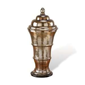  Eaton Amber Luster Glass Apothecary Lidded Jar